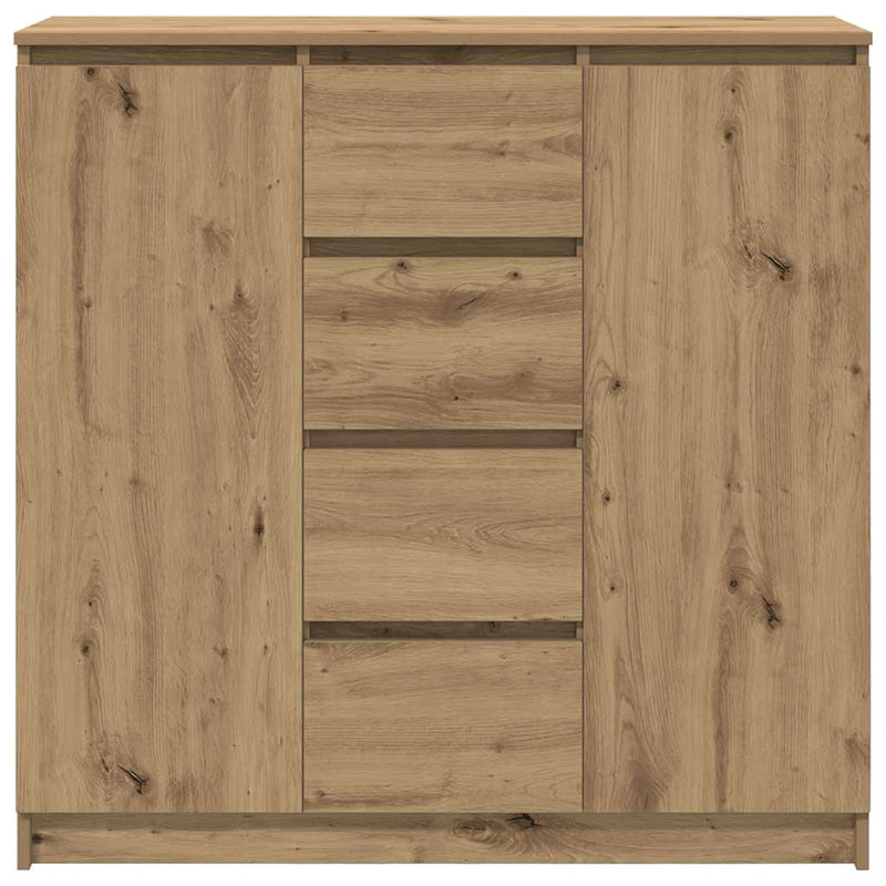 vidaXL kézműves tölgy szerelt fa tálalószekrény fiókos 100,5x35x98,5cm