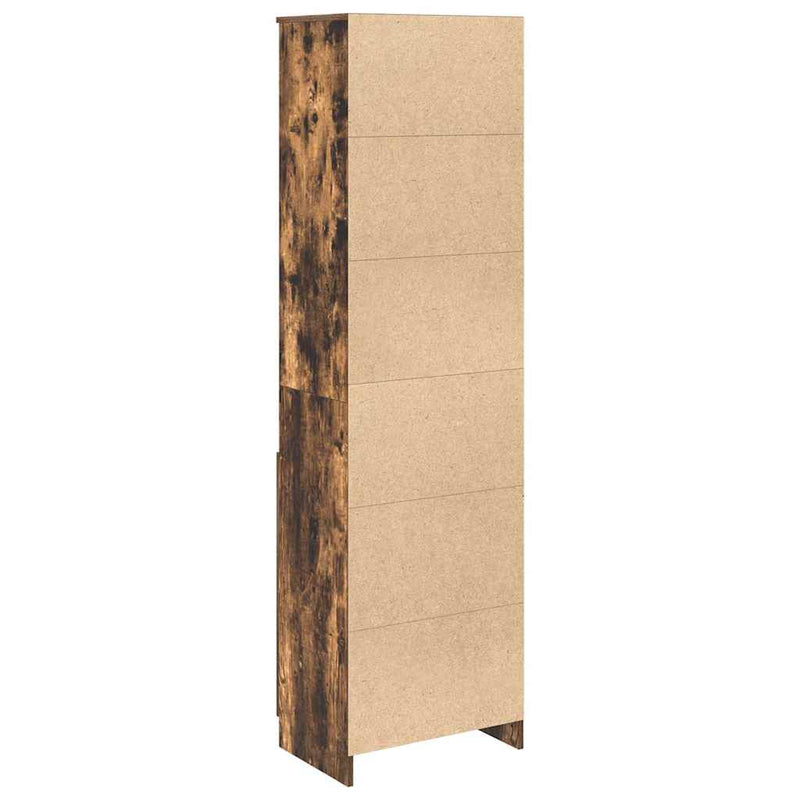 vidaXL füstös tölgy színű szerelt fa magasszekrény 50x35x180 cm