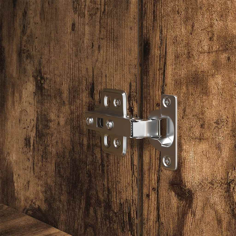 vidaXL füstös tölgy színű szerelt fa magasszekrény 50x35x180 cm