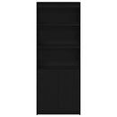 vidaXL fekete tölgy szerelt fa magasszekrény 70 x 35 x 180 cm