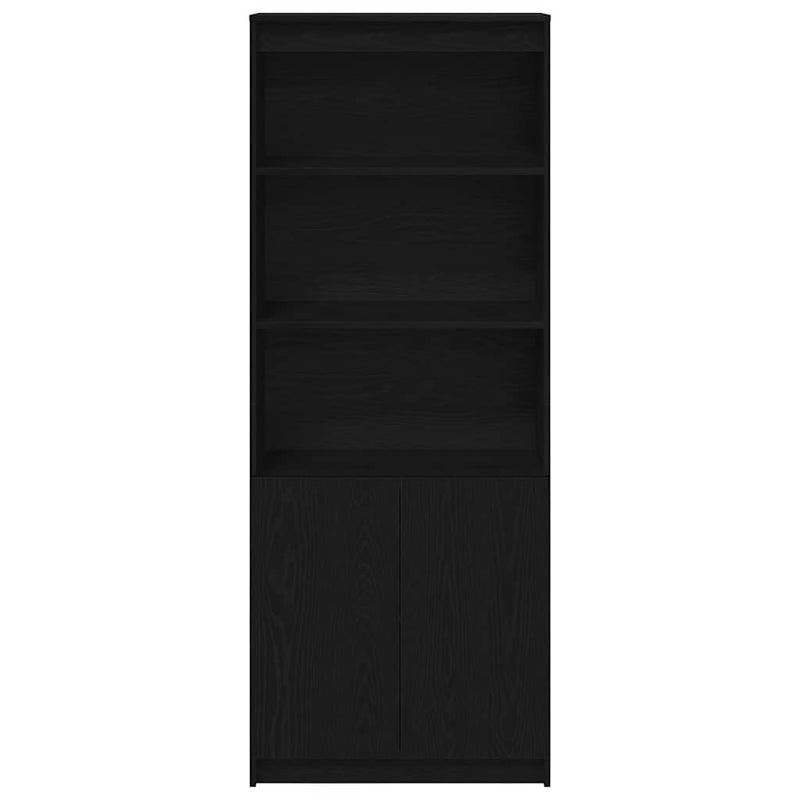 vidaXL fekete tölgy szerelt fa magasszekrény 70 x 35 x 180 cm