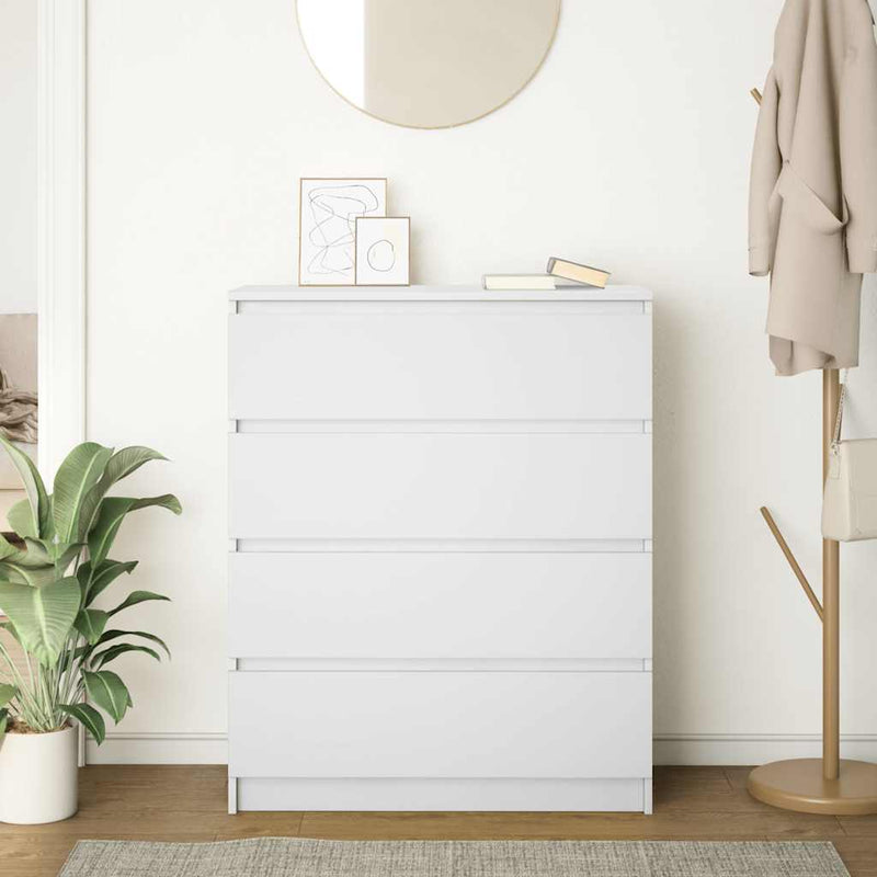 vidaXL fehér szerelt fa tálalószekrény 80x35x99 cm