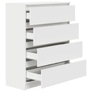 vidaXL fehér szerelt fa tálalószekrény 80x35x99 cm