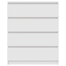 vidaXL fehér szerelt fa tálalószekrény 80x35x99 cm