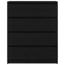 vidaXL fekete tölgy szerelt fa tálalószekrény 80x35x99 cm