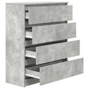 vidaXL betonszürke szerelt fa tálalószekrény 80x35x99 cm