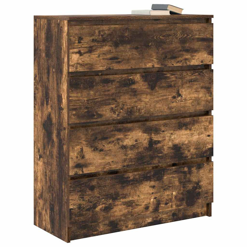 vidaXL füstös tölgy színű szerelt fa tálalószekrény 80x35x99 cm