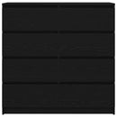 vidaXL fekete tölgy szerelt fa tálalószekrény 100x35x99 cm