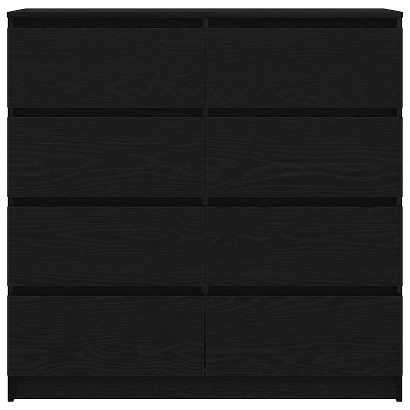 vidaXL fekete tölgy szerelt fa tálalószekrény 100x35x99 cm