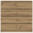 vidaXL kézműves tölgy színű szerelt fa tálalószekrény 100x35x99 cm