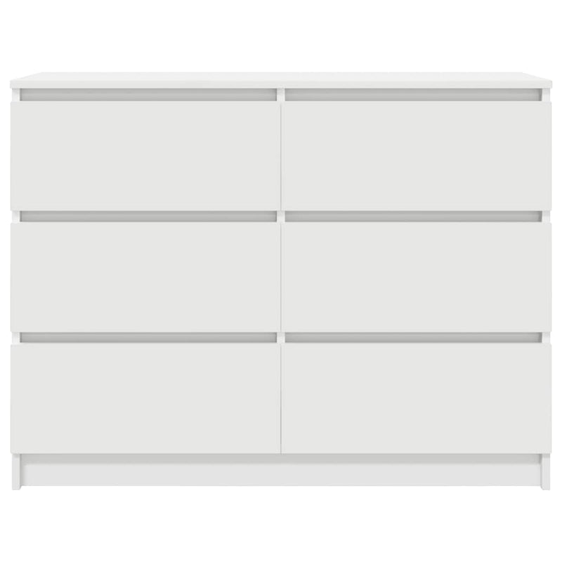 vidaXL fehér szerelt fa tálalószekrény 100x35x76 cm