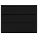 vidaXL fekete tölgy szerelt fa tálalószekrény 100x35x76 cm