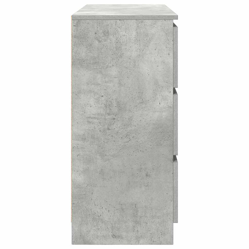 vidaXL betonszürke szerelt fa tálalószekrény 100x35x76 cm