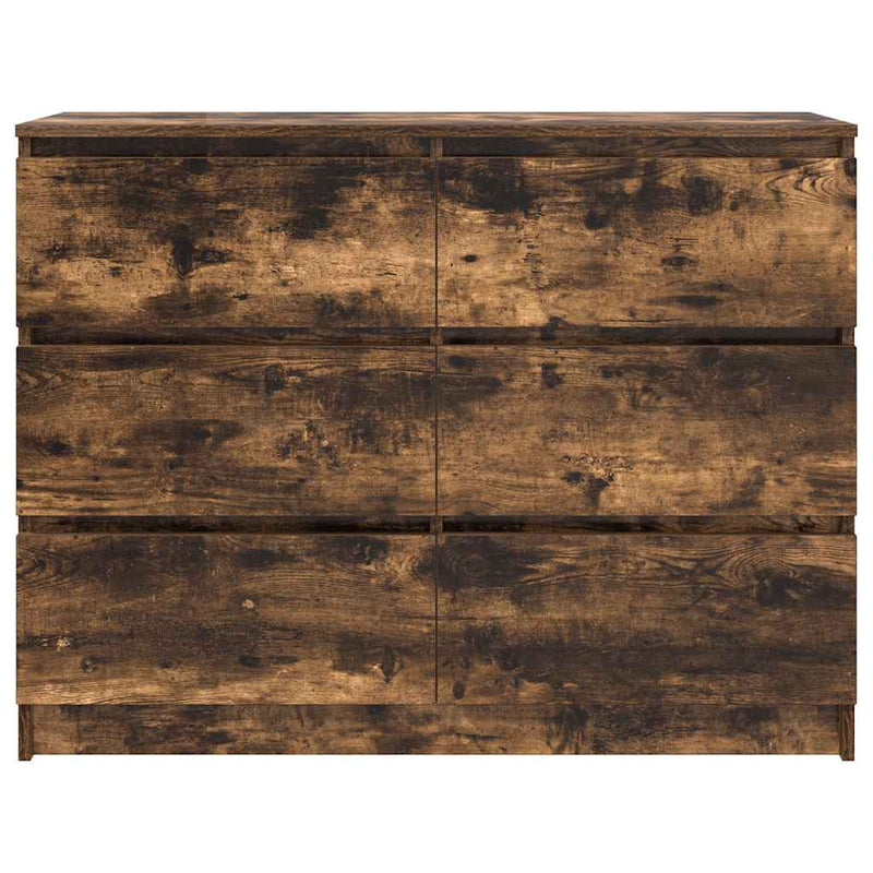 vidaXL sonoma tölgy színű szerelt fa tálalószekrény 100x35x76 cm