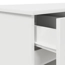 vidaXL Asztal fiókkal polcokkal ajtóval Fehér 140 x 49 x 76 cm Faanyag