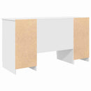 vidaXL Asztal fiókkal polcokkal ajtóval Fehér 140 x 49 x 76 cm Faanyag