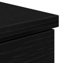 vidaXL Asztal fiókkal polcokkal Musta tammi 140 x 49 x 76 cm Faanyag