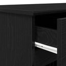 vidaXL Asztal fiókkal polcokkal Musta tammi 140 x 49 x 76 cm Faanyag