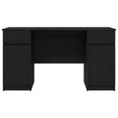 vidaXL Asztal fiókkal polcokkal Musta tammi 140 x 49 x 76 cm Faanyag