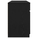 vidaXL Asztal fiókkal polcokkal Musta tammi 140 x 49 x 76 cm Faanyag