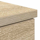 vidaXL Asztal fiókkal polcokkal sonoma tölgy 140 x 49 x 76 cm Faanyag
