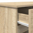vidaXL Asztal fiókkal polcokkal sonoma tölgy 140 x 49 x 76 cm Faanyag