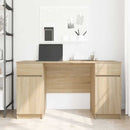vidaXL Asztal fiókkal polcokkal sonoma tölgy 140 x 49 x 76 cm Faanyag