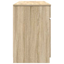 vidaXL Asztal fiókkal polcokkal sonoma tölgy 140 x 49 x 76 cm Faanyag