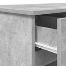 vidaXL Asztal fiókkal polcokkal Beton szürke 140 x 49 x 76 cm Faanyag