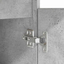 vidaXL Asztal fiókkal polcokkal Beton szürke 140 x 49 x 76 cm Faanyag