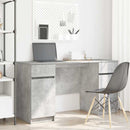vidaXL Asztal fiókkal polcokkal Beton szürke 140 x 49 x 76 cm Faanyag