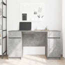 vidaXL Asztal fiókkal polcokkal Beton szürke 140 x 49 x 76 cm Faanyag