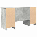 vidaXL Asztal fiókkal polcokkal Beton szürke 140 x 49 x 76 cm Faanyag
