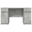 vidaXL Asztal fiókkal polcokkal Beton szürke 140 x 49 x 76 cm Faanyag