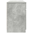 vidaXL Asztal fiókkal polcokkal Beton szürke 140 x 49 x 76 cm Faanyag