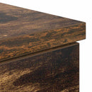 vidaXL Asztal fiókkal polcokkal Füstölt tölgy 140 x 49 x 76 cm Faanyag