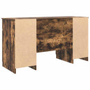 vidaXL Asztal fiókkal polcokkal Füstölt tölgy 140 x 49 x 76 cm Faanyag