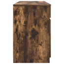 vidaXL Asztal fiókkal polcokkal Füstölt tölgy 140 x 49 x 76 cm Faanyag