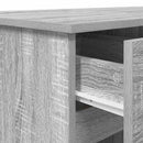 vidaXL Asztal fiókkal polcokkal Szürke sonoma 140 x 49 x 76 cm Faanyag