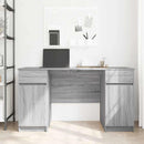 vidaXL Asztal fiókkal polcokkal Szürke sonoma 140 x 49 x 76 cm Faanyag
