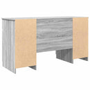 vidaXL Asztal fiókkal polcokkal Szürke sonoma 140 x 49 x 76 cm Faanyag
