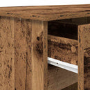 vidaXL Asztal fiókkal polcokkal Régi fa 140 x 49 x 76 cm Faanyag