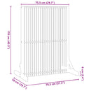 vidaXL Magánszféra Képernyő Barna 79,5 x 50 x 110 cm Tömör Akácfa