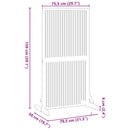 vidaXL Magánszféra Képernyő Barna 79,5 x 50 x 150 cm Tömör Akácfa
