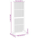 vidaXL Magánszféra Képernyő Barna 79,5 x 50 x 200 cm Tömör Akácfa