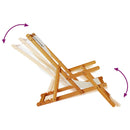 vidaXL tópszínű akácfa & textilene összecsukható strandszék karfával