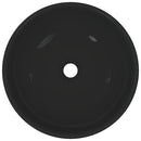 vidaXL fényes fekete kerámia mosdókagyló Ø28x10 cm