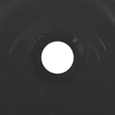 vidaXL fényes fekete kerámia mosdókagyló Ø28x10 cm