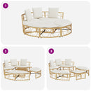 vidaXL polyrattan kültéri napozóágy baldachin nélkül