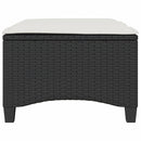 vidaXL 2 db fekete polirattan kerti székek párnákkal 55x55x36 cm